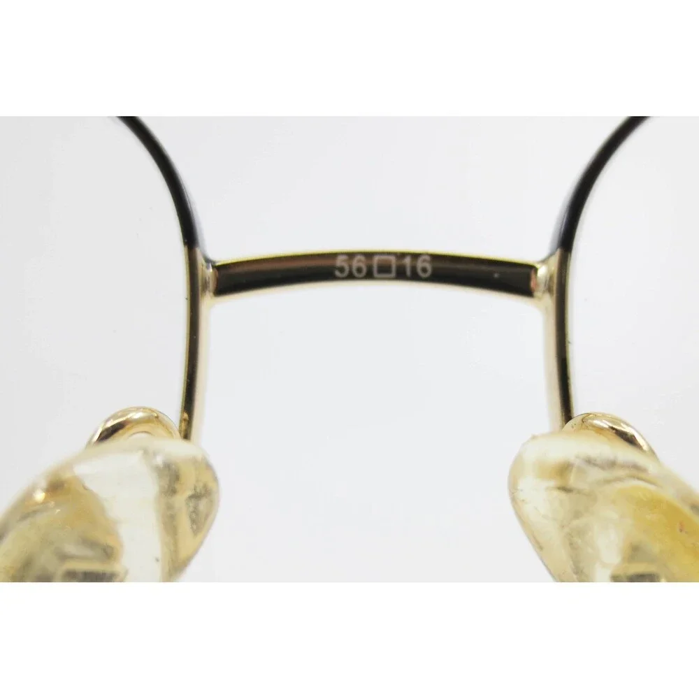Salsa SA 20218 Black Gold Round Metal Eyeglass Frames 56-16-145 ECCA 1546